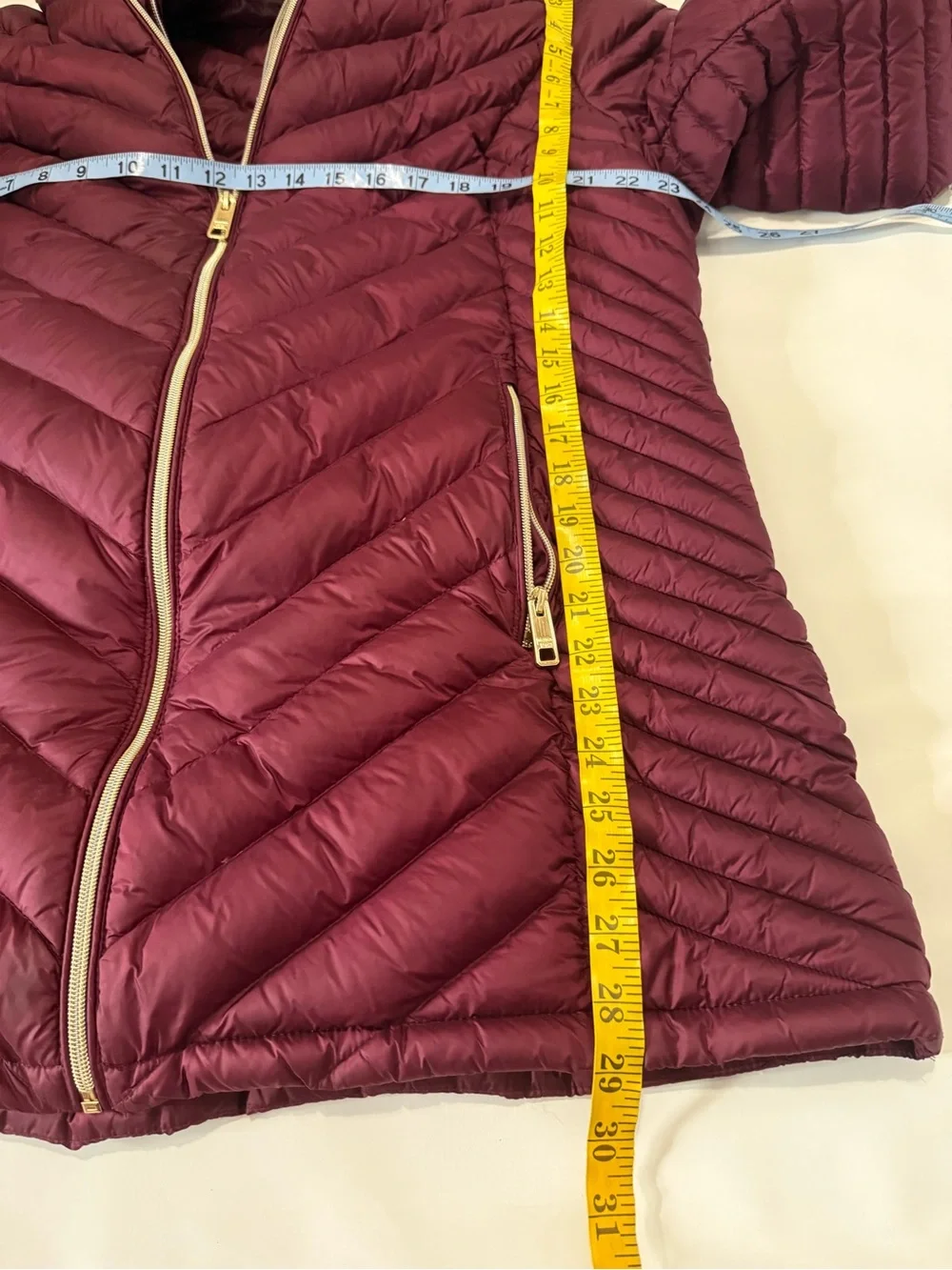 Michael Kors Women's Quilted Packable Puffer Jacket Burgundy size XXLP